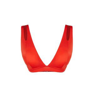 Trendyol Red Triangle Cut Out/Windowed Bikini Top