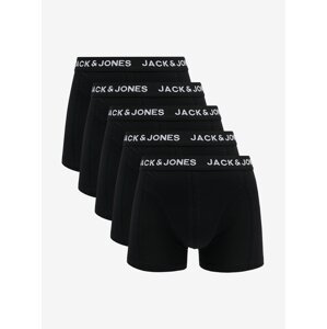 Sada pěti pánských boxerek v černé barvě Jack & Jones Anthony - Pánské