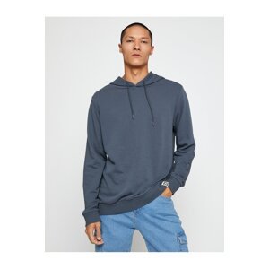 Koton Basic Hooded Sweatshirt Long Sleeve Label Printed