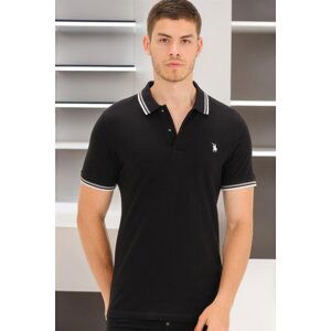 T8594 DEWBERRY MEN'S T-SHIRT-LIGHT BLACK