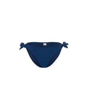 Trendyol Navy Blue Gingham Textured Ruffle Bikini Bottom