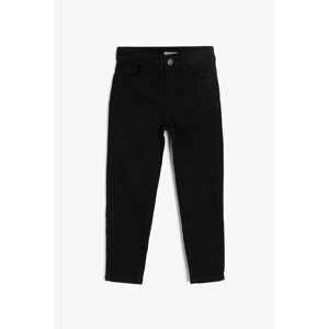 Koton Boy's Black Pocket Detailed Jean Trousers