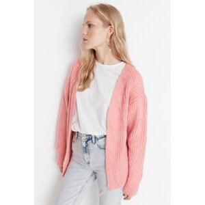 Trendyol Salmon Knitted Knitwear Cardigan