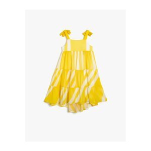Koton Girl Yellow Patterned Dress
