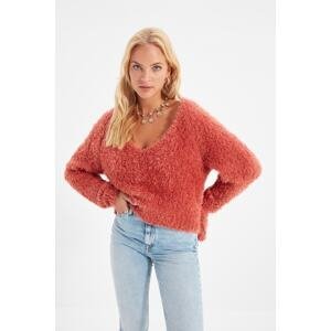 Trendyol Coral Beard Yarn Knitwear Sweater