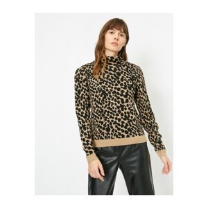 Koton Leopard Patterned Knitwear Sweater