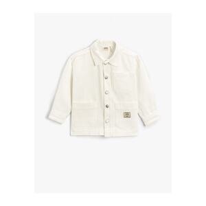 Koton Basic Oversize Shirt Collar Jacket Cotton
