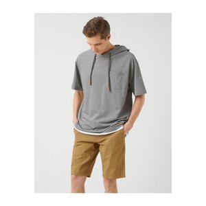 Koton Hooded T-Shirt with Pockets
