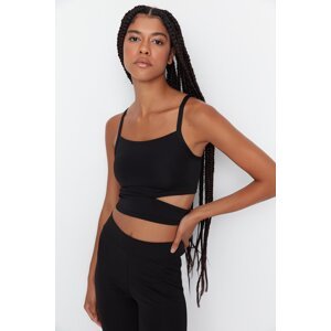 Trendyol Black Support/Shape and Window/Cut Out Detail Sports Bra