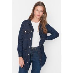 Trendyol Indigo Double Pocket 100% Cotton Denim Jacket