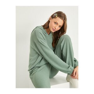 Koton Hooded Lace Up Pajama Top