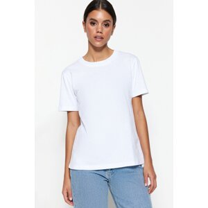 Trendyol White 100% Cotton Premium Basic Crew Neck Knitted T-Shirt