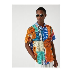 Koton Ethnic Pattern Short Sleeve Shirt