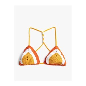 Koton Şahika Ercümen X - Crochet Knitted Triangle Bikini Top