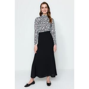 Trendyol Black High Waist Zippered Aerobin Woven Skirt