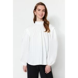 Trendyol Ecru Gimped Woven Cotton Tunic