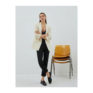 Koton Blazer Jacket 3/4 Sleeves Pocket Detailed