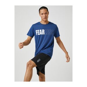 Koton Sports T-Shirt Motto Printed Crew Neck Breathable Fabric