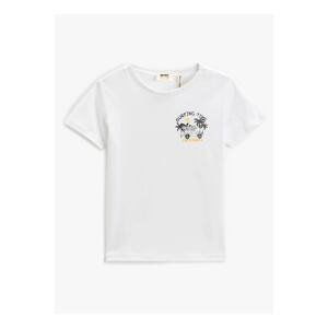 Koton Printed White Boys' T-Shirt 3skb10042tk