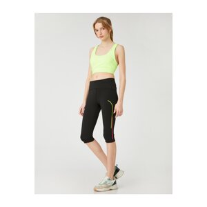 Koton Striped Capri Leggings Normal Waist