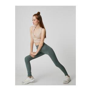 Koton High Waist Yoga Tights with Stitching Detail