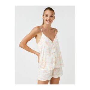 Koton Strappy Buttoned Woven Top