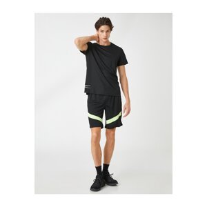 Koton Printed Sports Shorts Waist Laced Pocket Detail Breathable Fabric