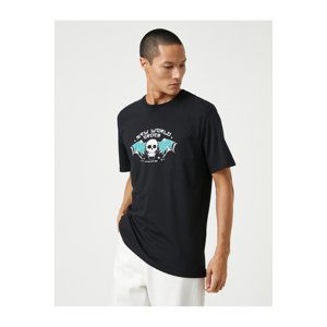 Koton Basic T-Shirt Skull Printed Crew Neck