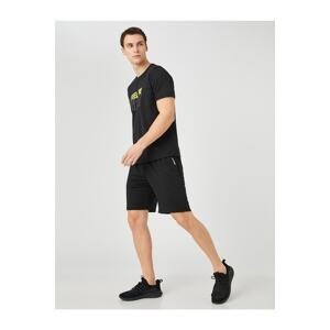 Koton Basic Sports Shorts with Lace-Up Waist, Pocket Detail, Breathable Fabric.