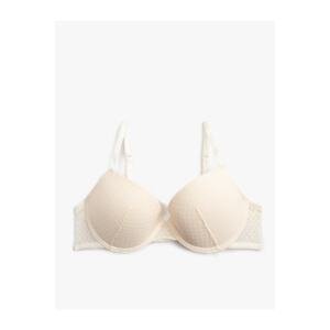 Koton Push Up Bra Supported Lace Covered Underwire