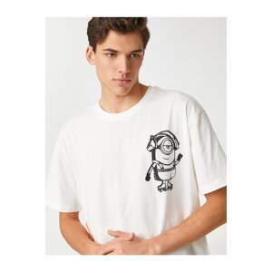 Koton Minions Oversize T-Shirt Crew Neck Licensed Printed