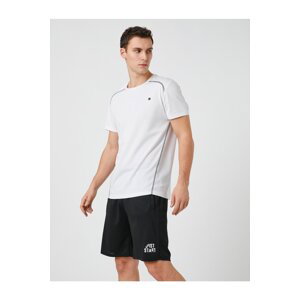 Koton Sports Shorts Motto Printed Pocket Laced Waist Breathable Fabric