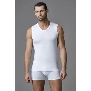 Dagi White Combed Cotton V-Neck Sleeveless Men's Undershirt