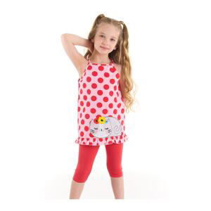 Denokids Cat Polka Dot Girl's Blouse Tights Set