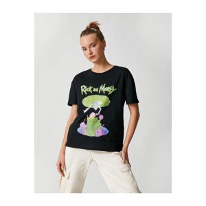 Koton Rick And Morty T-Shirt Printed Licensed Short Sleeve Crew Neck