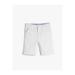 Koton Chino Shorts Cotton Basic Adjustable Elastic Waist