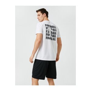 Koton Sports T-Shirt with Football Print Short Sleeved Crew Neck.
