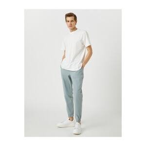 Koton Chino Jogger Trousers Laced Waist Pocket Detailed Cotton