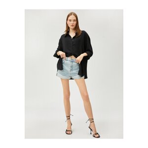 Koton Oversized Basic Shirt Long Sleeved