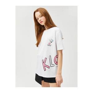 Koton Snoopy T-Shirt Short Sleeve Crew Neck Cotton