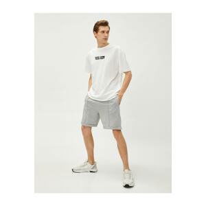 Koton Tie Waist Shorts Stitch Detail Tiered Leg Slim Fit