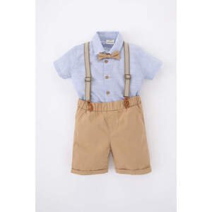 DEFACTO Baby Boy Shirt Collar Striped 4-Piece Suit