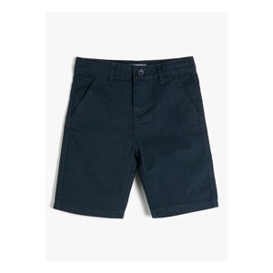 Koton Normal Waist Normal Boys' Navy Blue Shorts 3skb40022tw