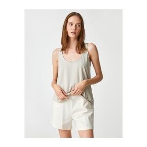 Koton Pajama Top Round Neck Sleeveless Modal Blended