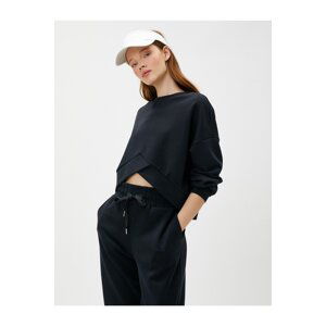 Koton Crop Sweatshirt Modal Blended