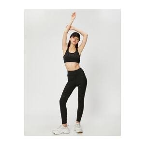 Koton Belt Pocket Athletic Tights With Stitching Detail.