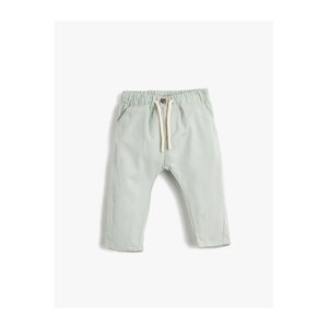 Koton Baby Boy Pants with Tie Waist, Elastic Pocket, Cotton.