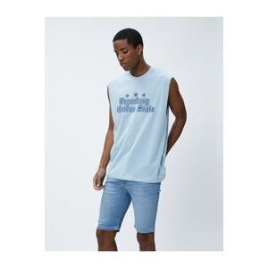 Koton College Sleeveless T-Shirt Printed Crew Neck Cotton