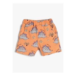 Koton Elastic Waist Normal Orange Baby Shorts 3smb40088tk
