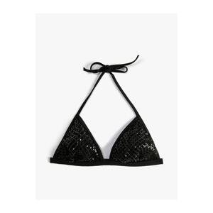 Koton Triangle Bikini Top Sequined